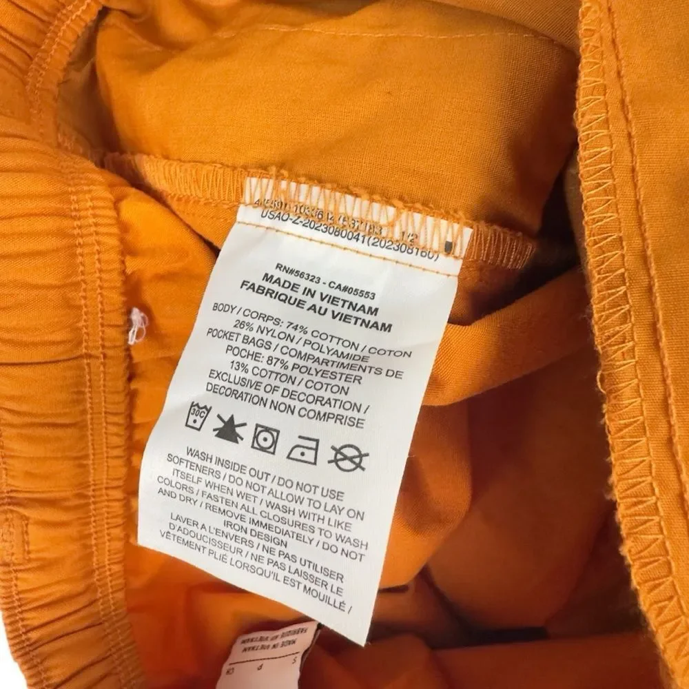 Nike Life Woven Camp Shorts Mens Small Lightweight Casual Lounge Cargo Orange